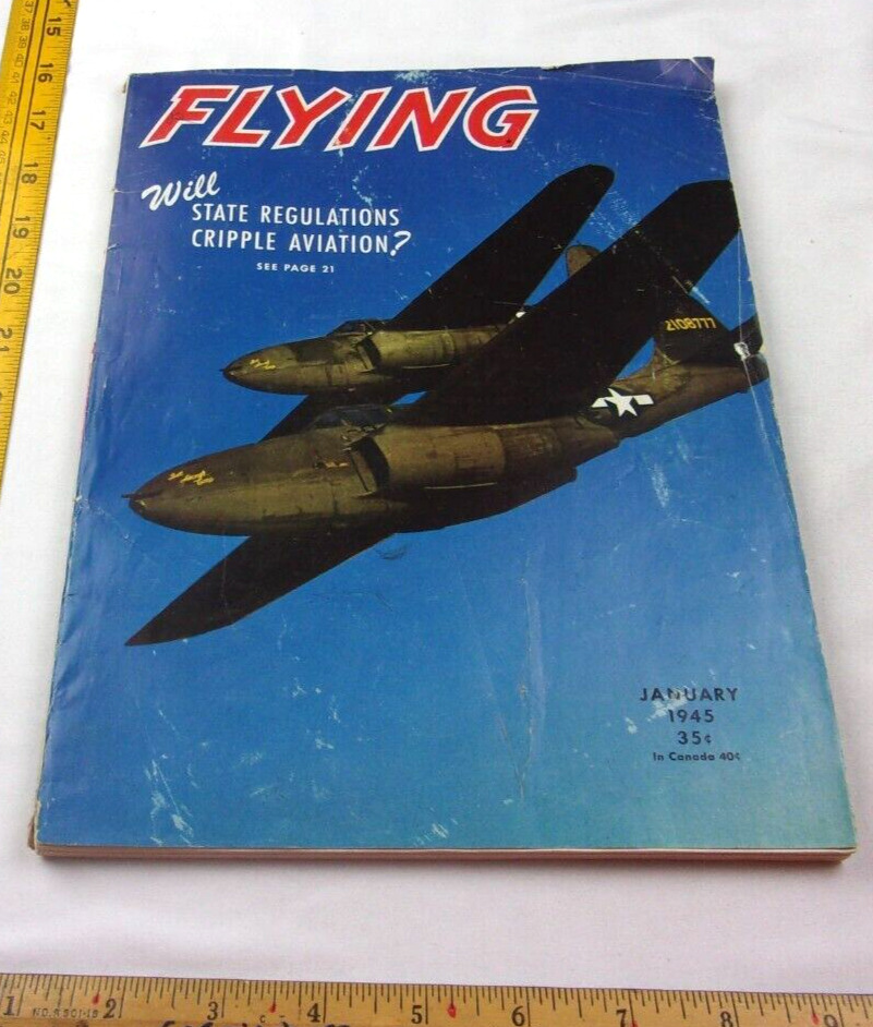 Flying magazine 1945 Northrop Boeing V-17 G Flying Fortress foldout poster