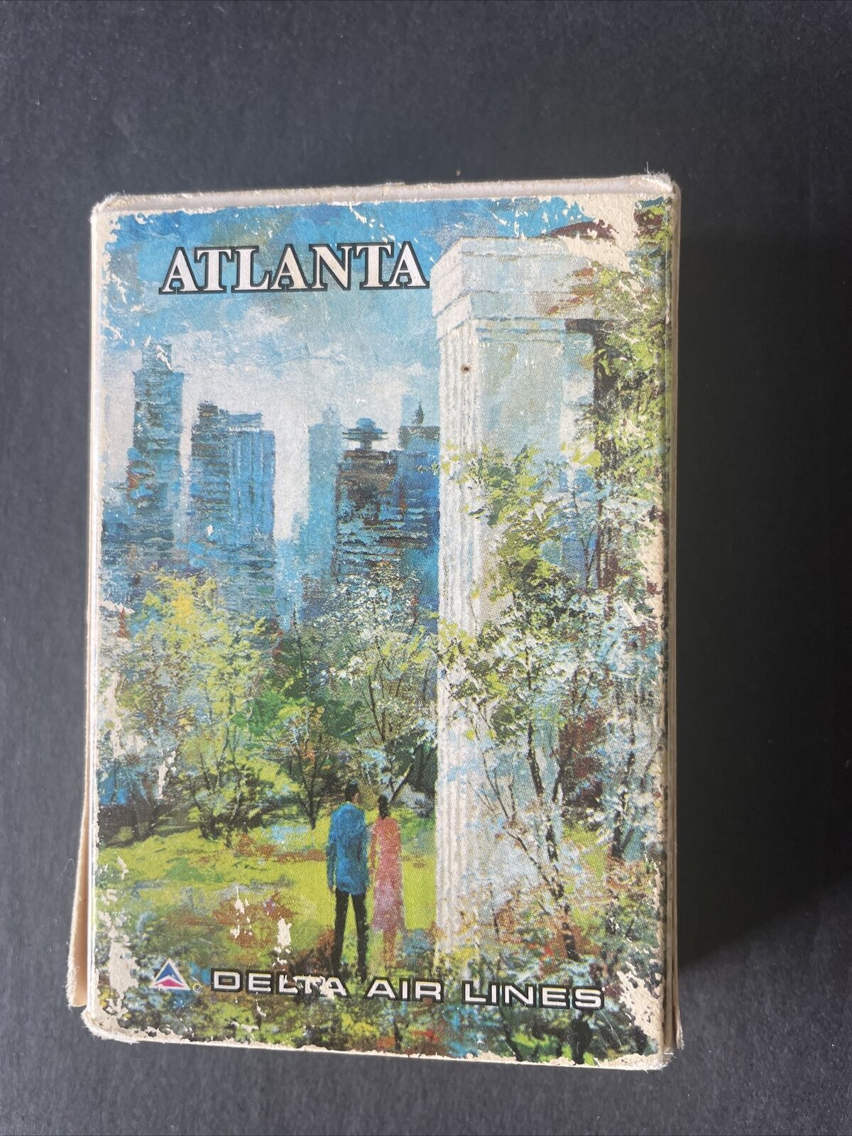 Vintage playing card DELTA AIR LINES cities -Atlanta