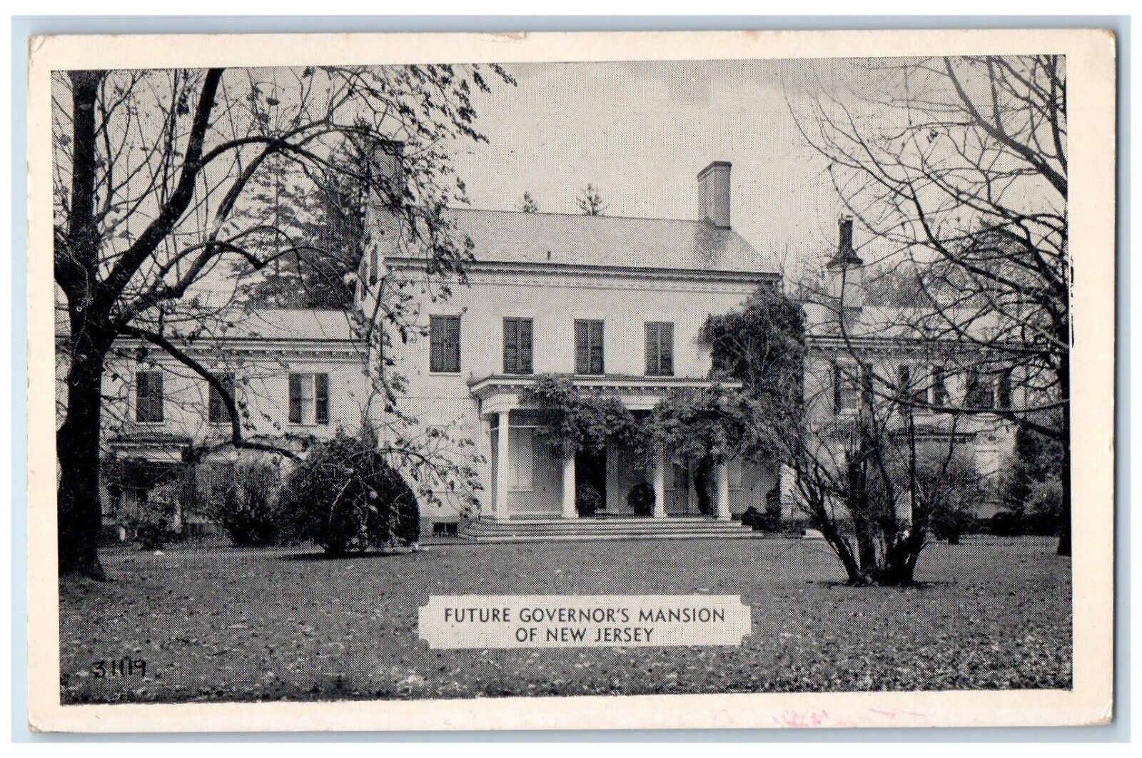 1946 Future Governor\'s Mansion House Of New Jersey NJ Unposted Vintage Postcard