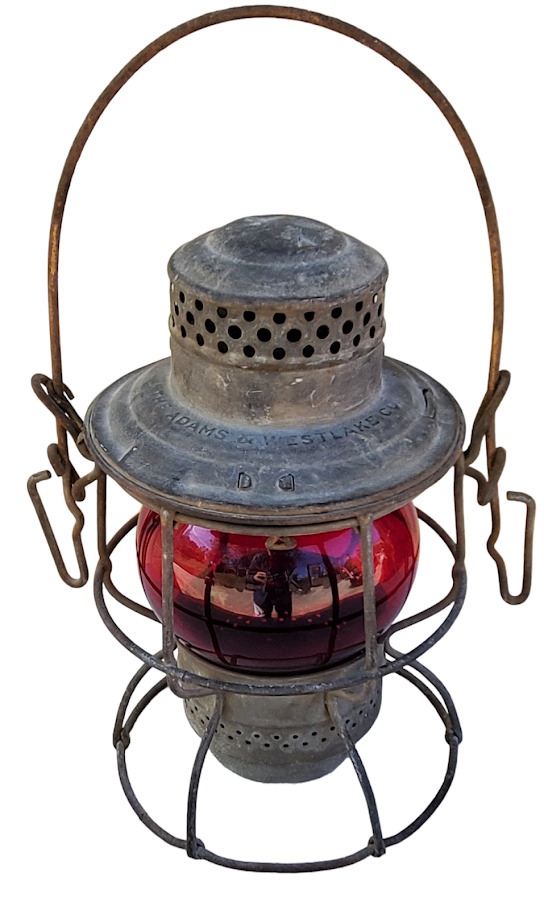 1800\'s Adams & Westlake Southern Pacific SP Co Adlake Red Globe Railroad Lantern