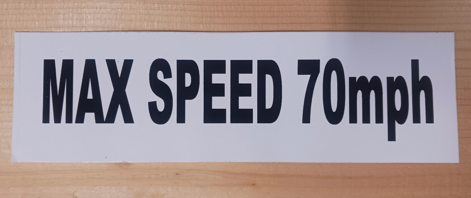 Max Speed 70 MPH for Work Vehicles restricted by regulator 10 x 3 Bumper Sticker