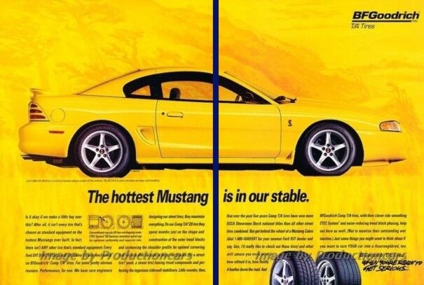 1996 Ford Mustang Cobra R SVT 2-page Advertisement Print Art Car Ad J806