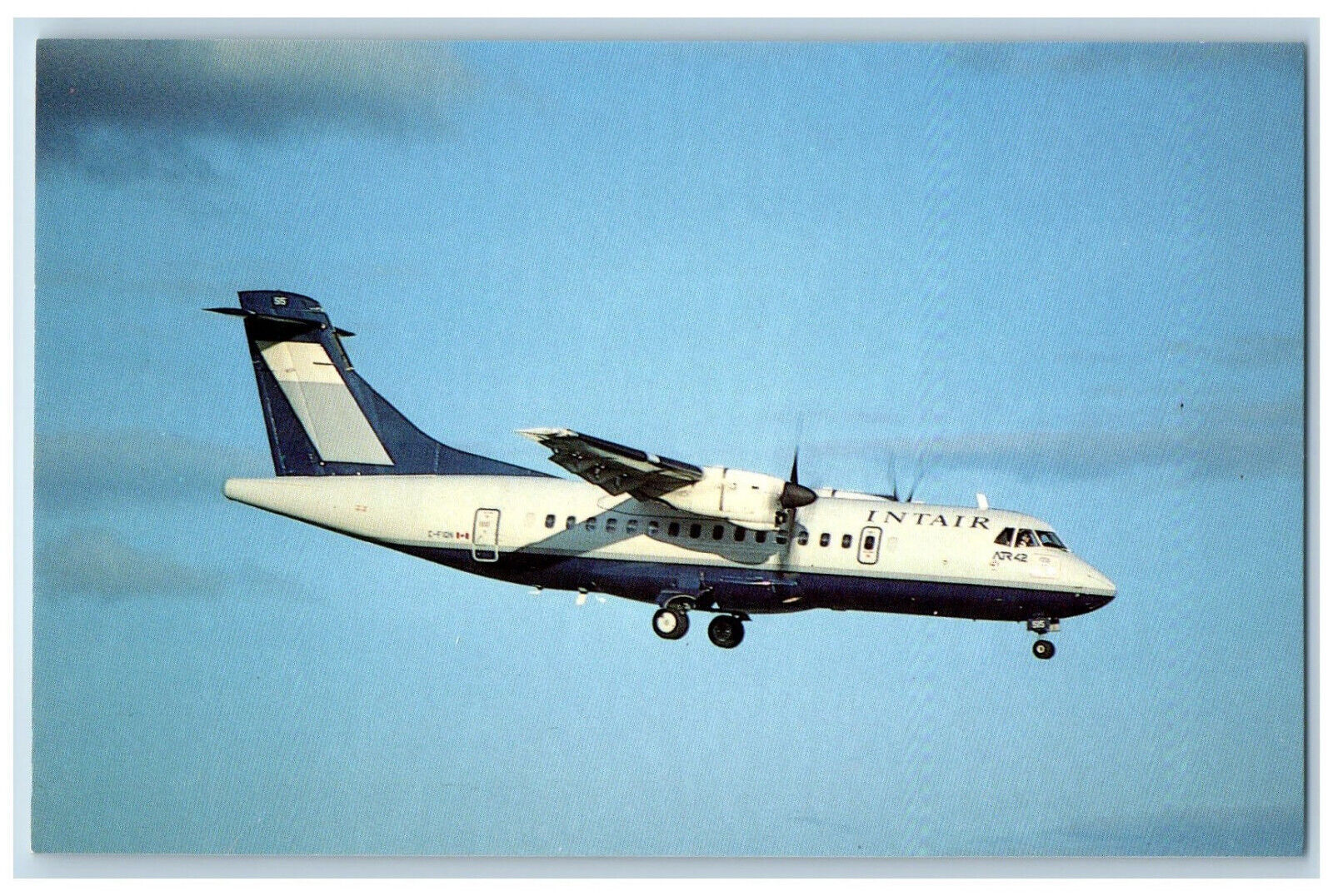 Montreal Canada Postcard Intair Aerospatiale/Aeritalia Dorval Airport c1960's