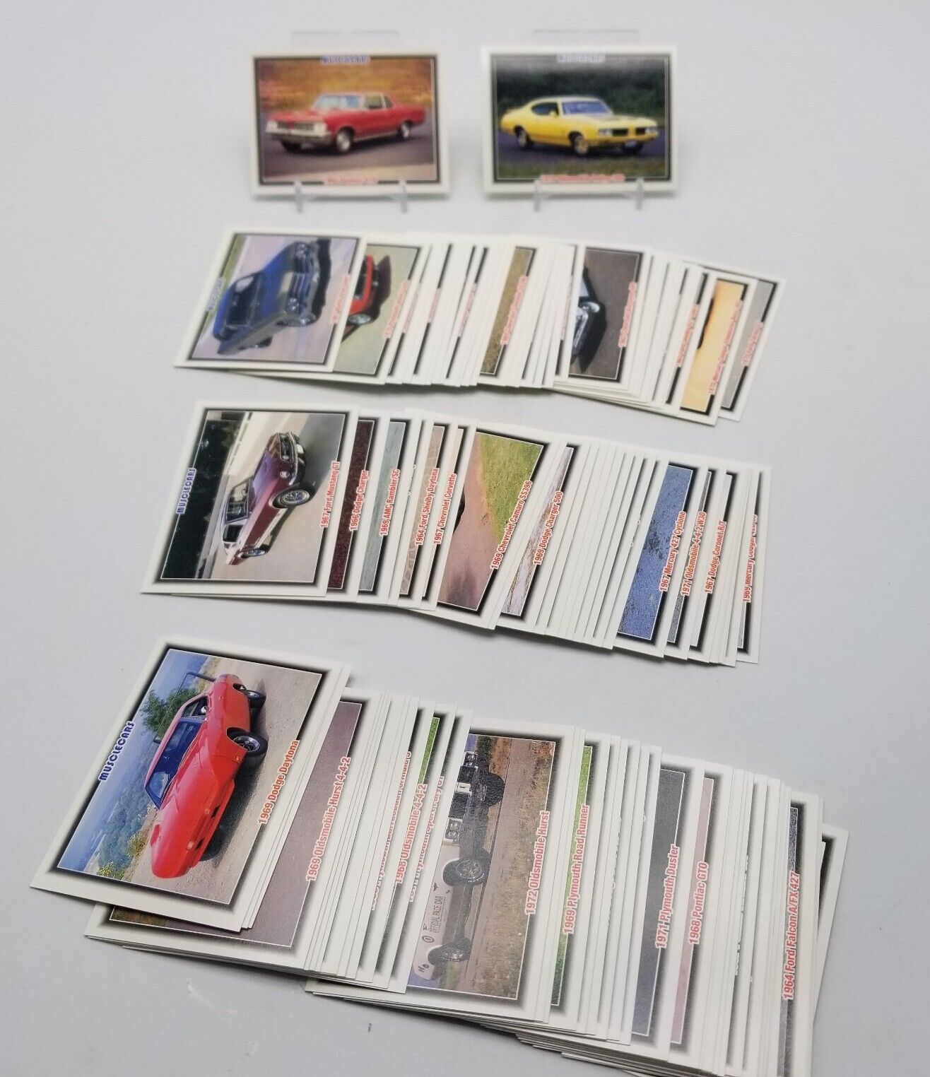 1992 Collect-A-Card MUSCLECARS Trading Cards Complete 100 Card Hand Collated Set