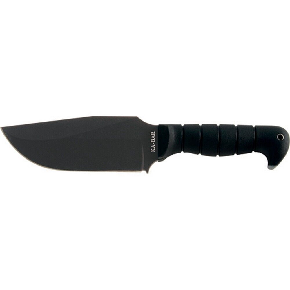 Ka-Bar Fixed Blade Knife Warthog Black Plain Zytel Leather / Cordura - 1278