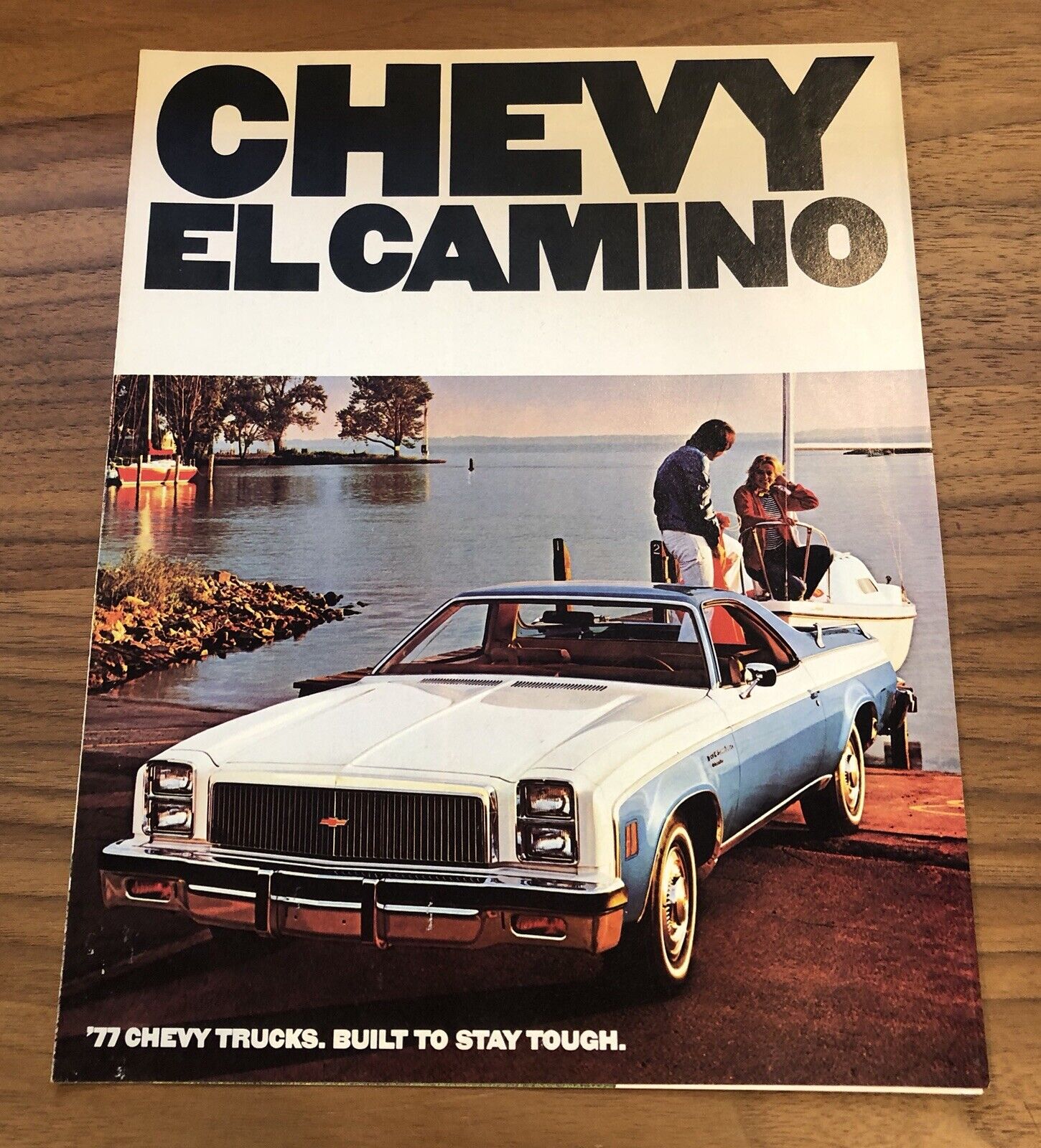 Original 1977 Chevrolet El Camino Foldout Sales Brochure 77 Chevy