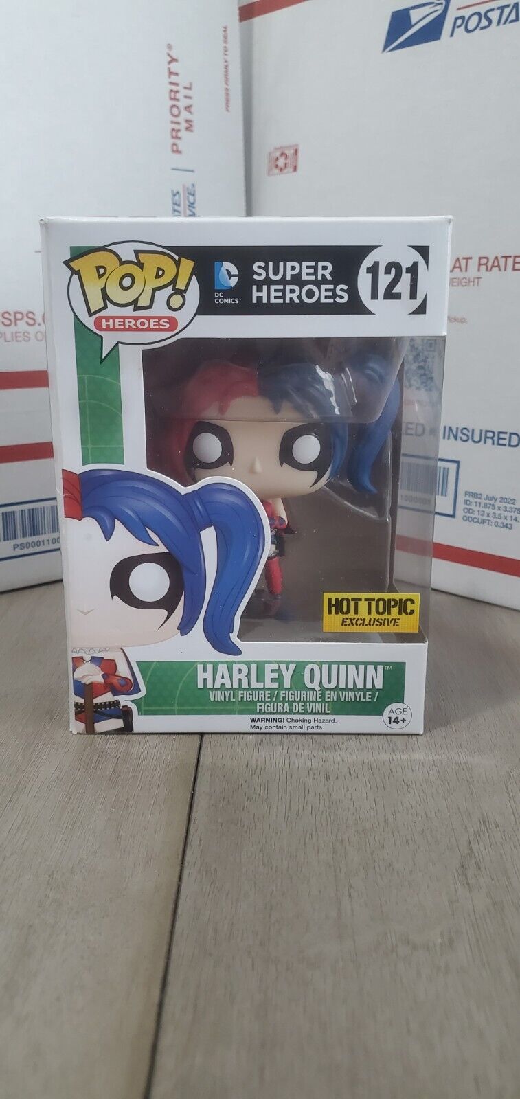LOT OF 2 Funko Pop DC Comics Super Heroes  Harley Quinn #s 121 and 166 - Gift
