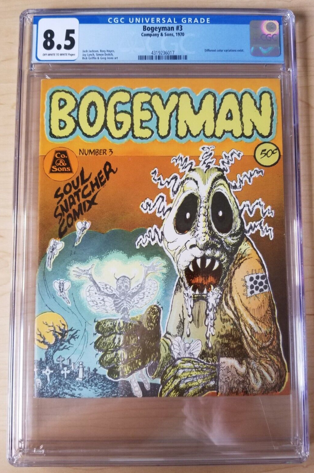 Bogeyman #3 - CGC 8.5 (1970, Company & Sons) indie/underground