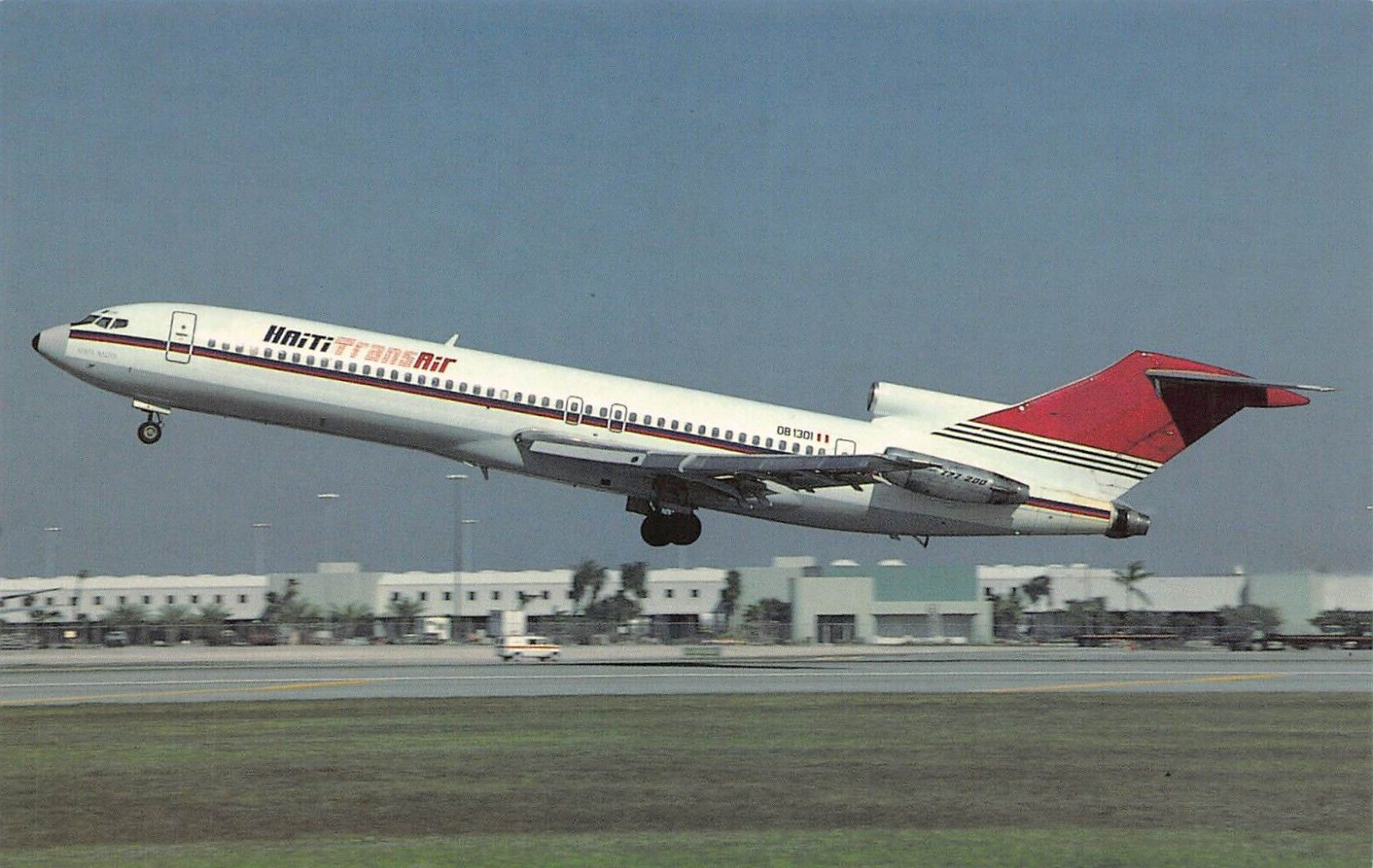 Airline Postcards        HAITI   TRANS AIR   Boeing B-727-247 OB-1301 MSN 20263