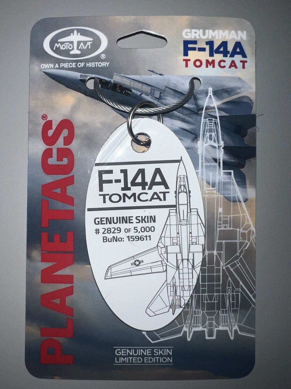 MotoArt Grumman F-14 Tomcat Interior White w/honeycomb - Plane Tag/Planetag