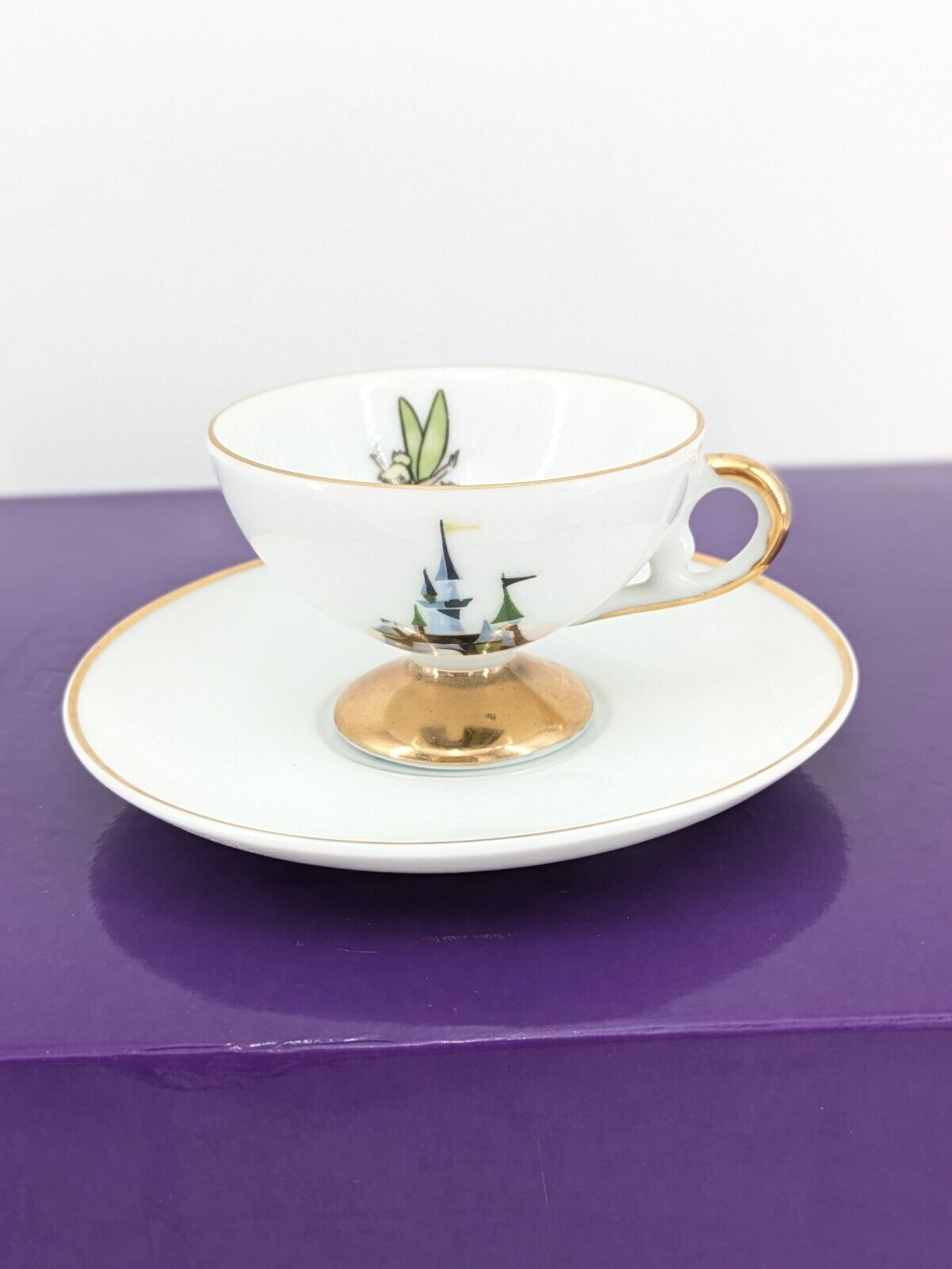Disneyland Vintage Tinkerbell Tea Cup & Saucer Set Japan