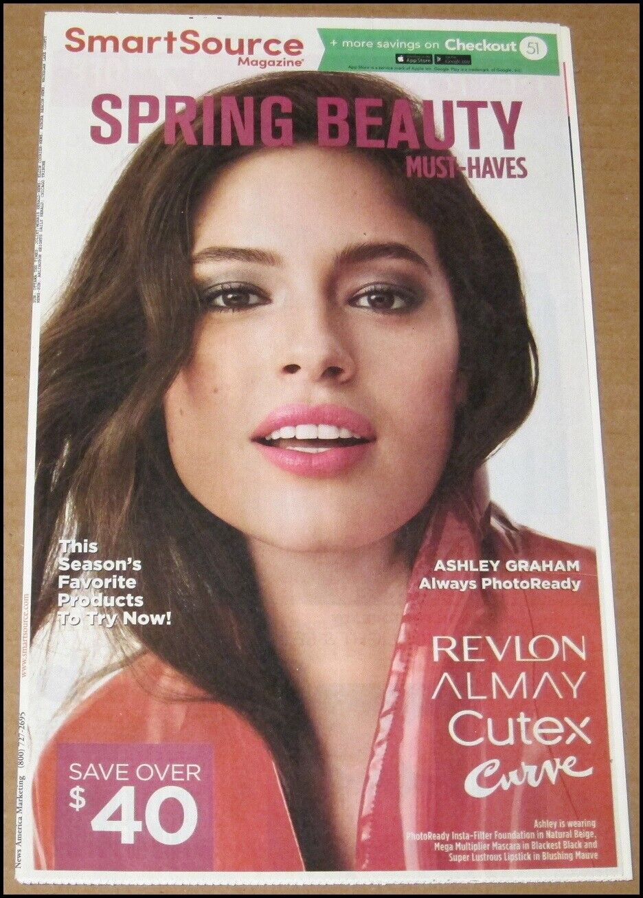 2018 Expired Coupons Newspaper Advertisement Ashley Graham Spring Beauty Ad