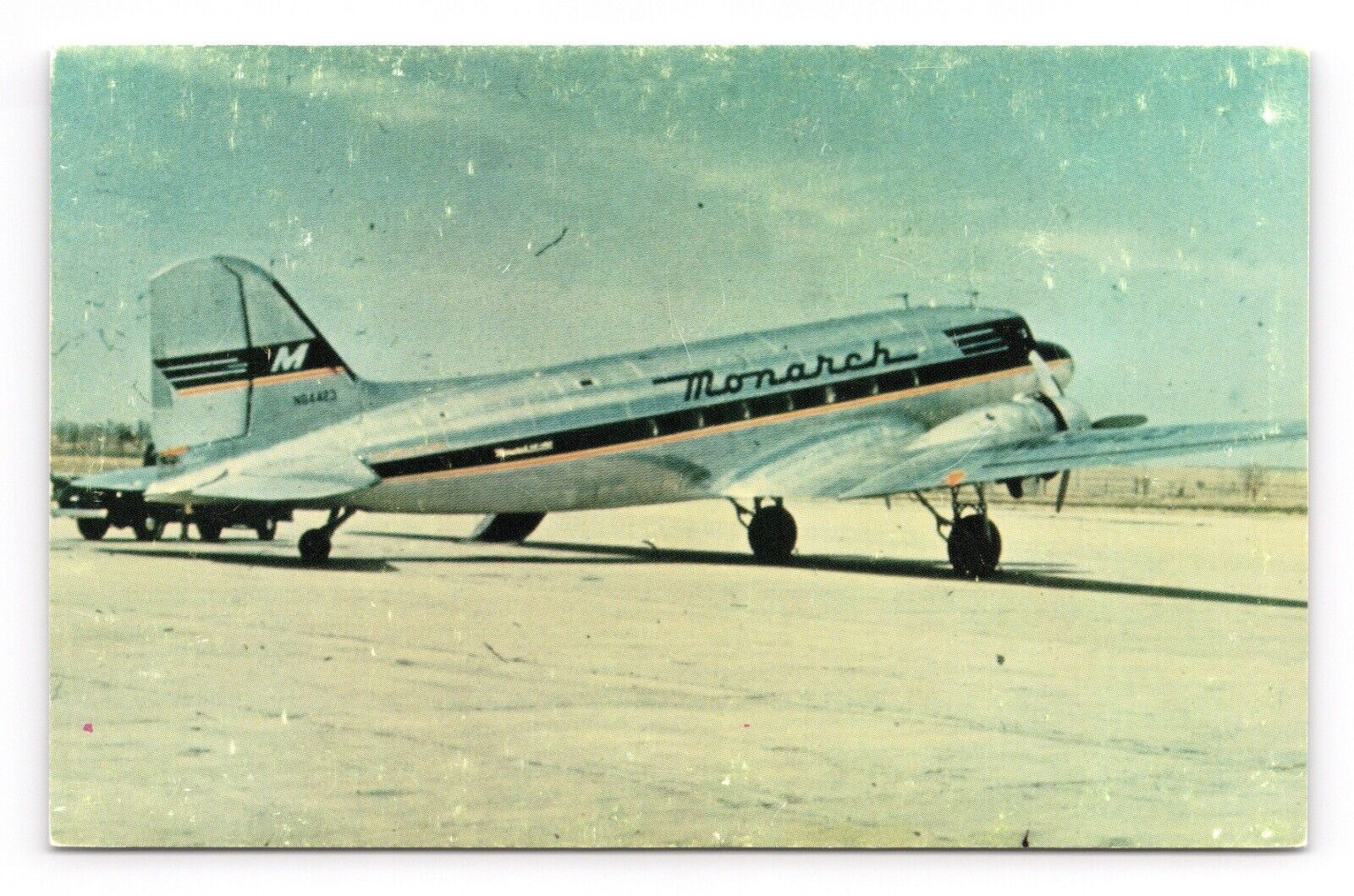 Monarch Airlines DC-3 Plane Airlines Museum Historical Aircraft UNP Postcard P1