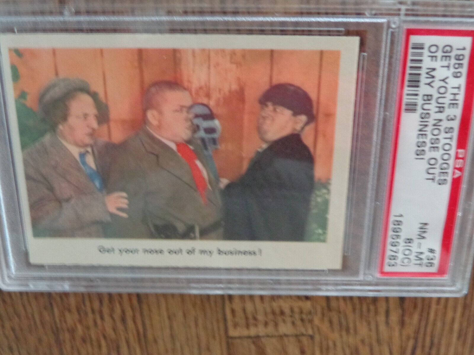 1959 FLEER THE THREE  STOOGES #36 GET YOUR NOSE OUT ...\