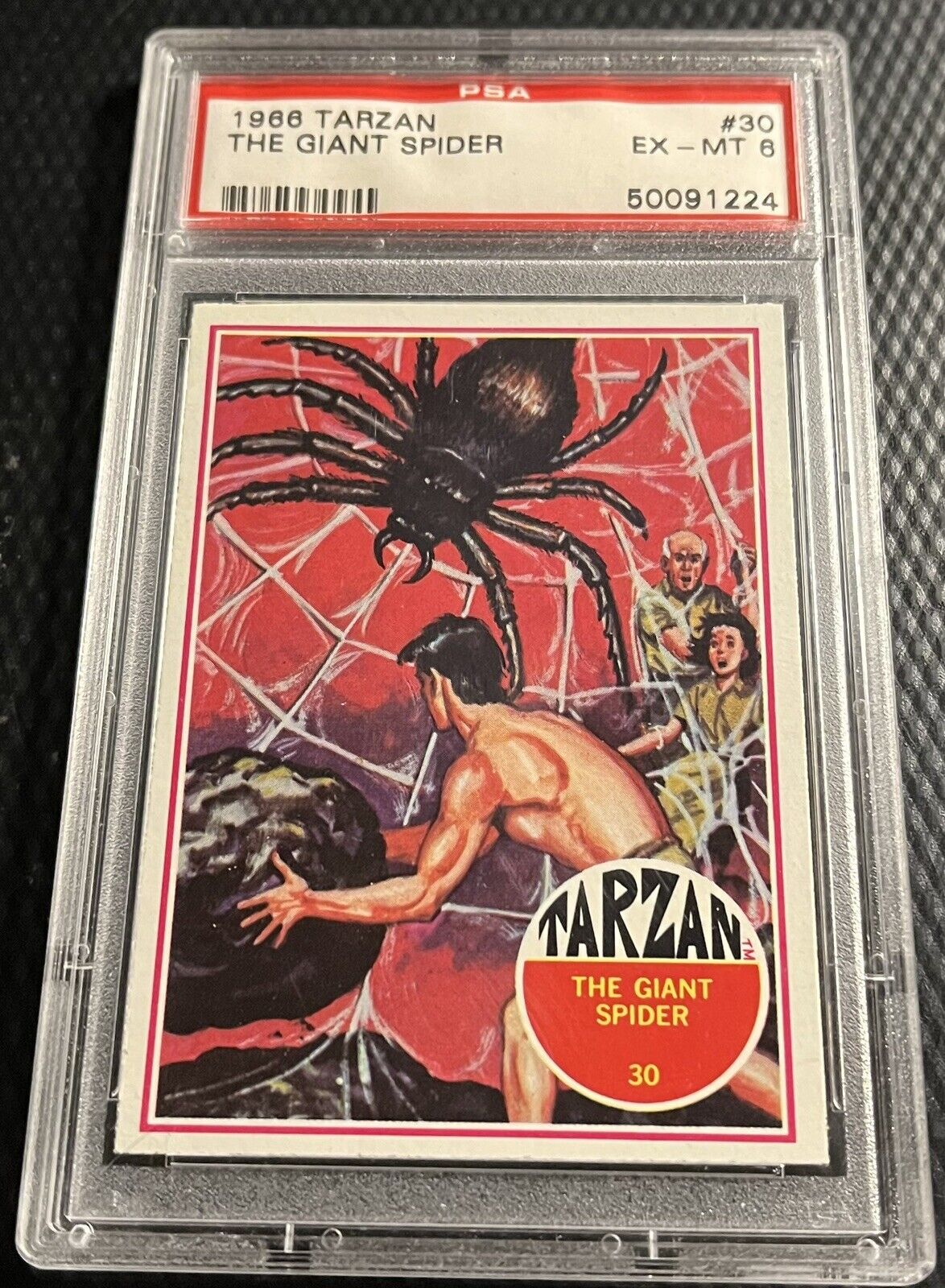 1966 Fleer Tarzan PSA 6 Card #30 Featuring The Giant Spider - Vintage Philly