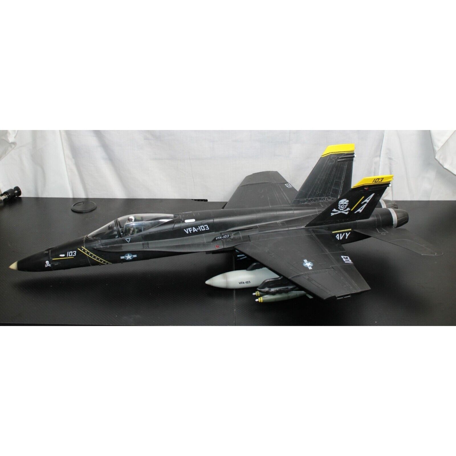Large Navy F/A-18C Hornet Aircraft w/Figurine