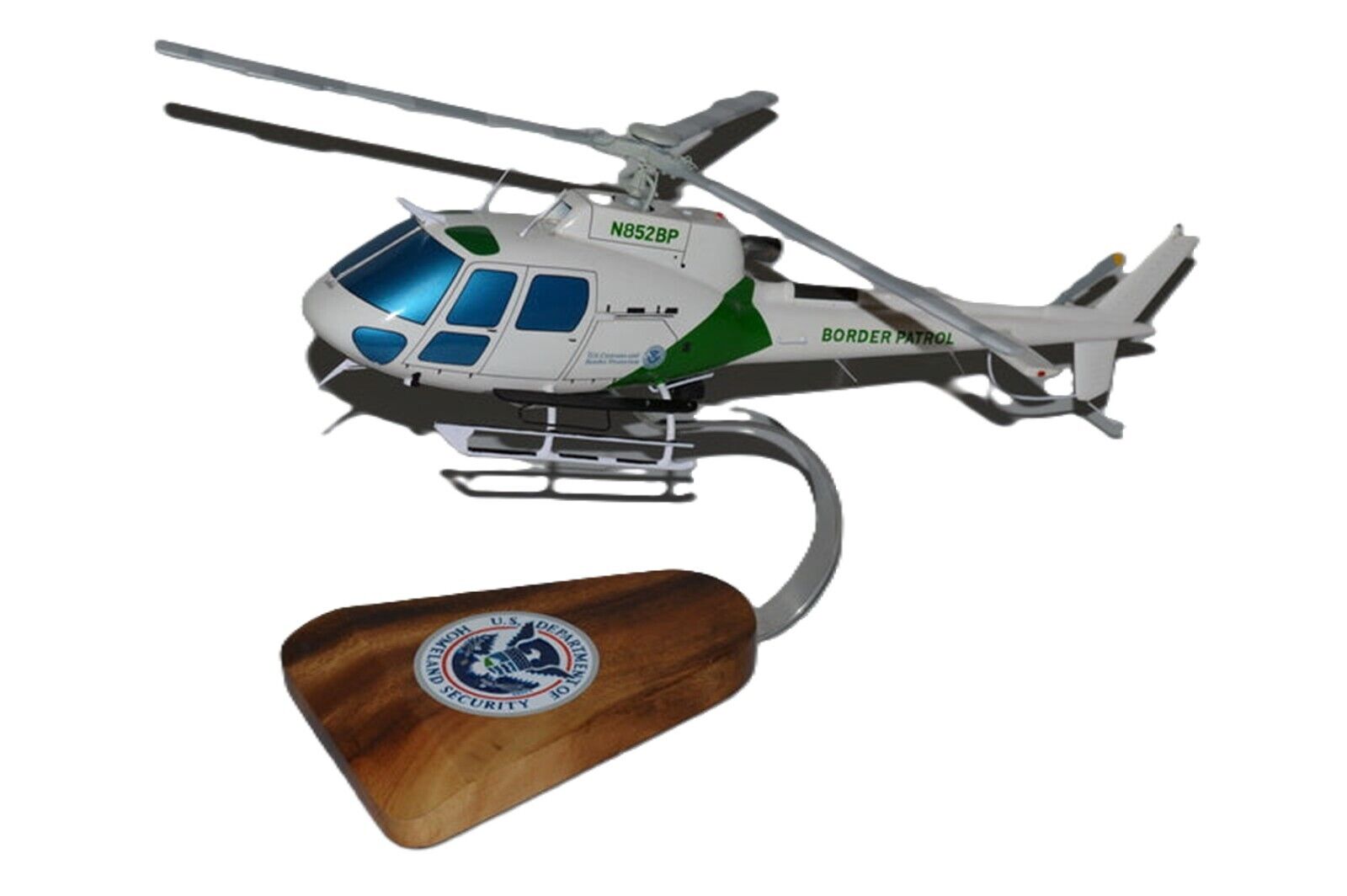 US Boarder Patrol Eurocopter AS-350 Desk Top Display Helicopter 1/28 SC Model
