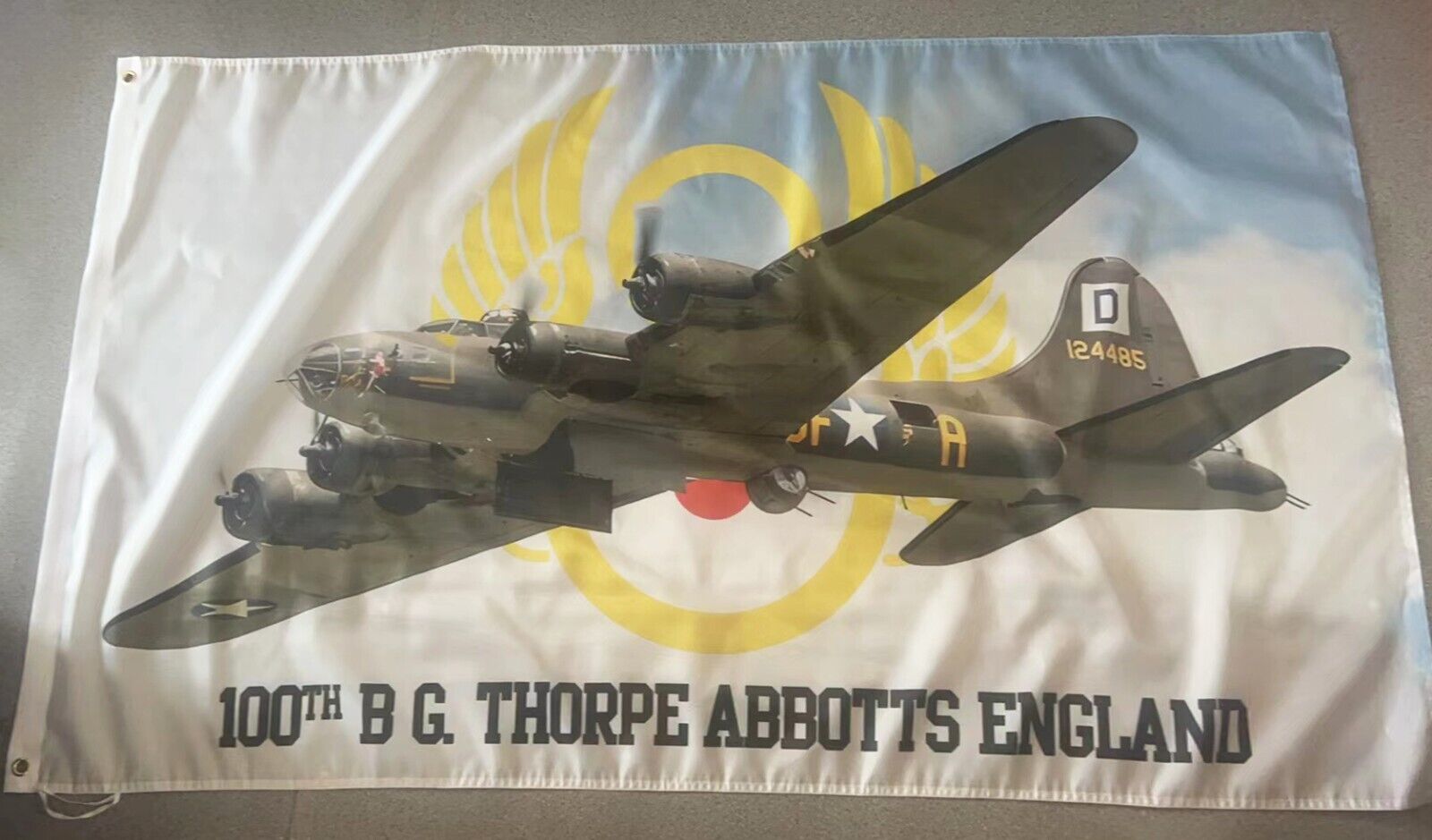USAF 8th of 100th B G. Thorpe Abbotts England 3x5 ft Single-Sided Flag Banner