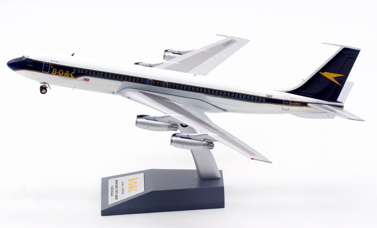 ARDBA29P BOAC Boeing 707-400 G-APFF Desk Top Diecast 1/200 Jet Model Airplane