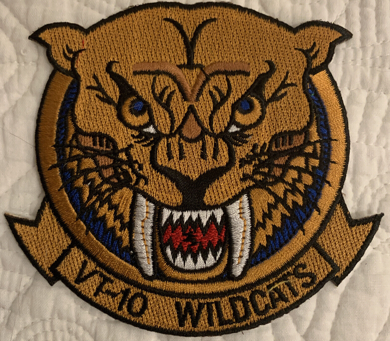 Navy VT-10 Wildcats Squadron  Embroidered Patch 4\'\'