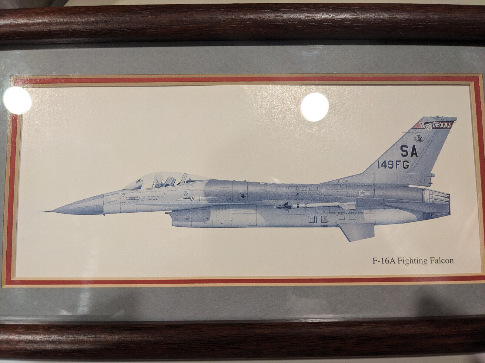 F-16A FIGHTING FALCON PRINT BY SQUADRON GRAPHICS
