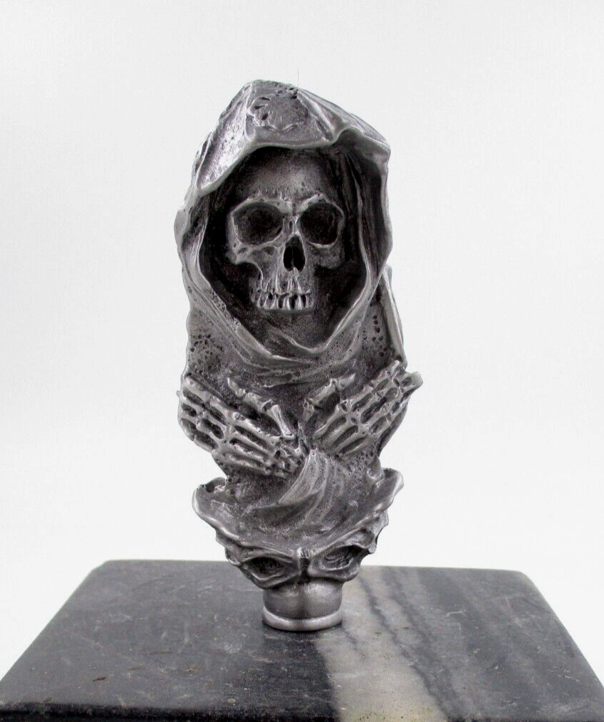 the grim reaper, la muerte, lord death  hotrod car hood ornament