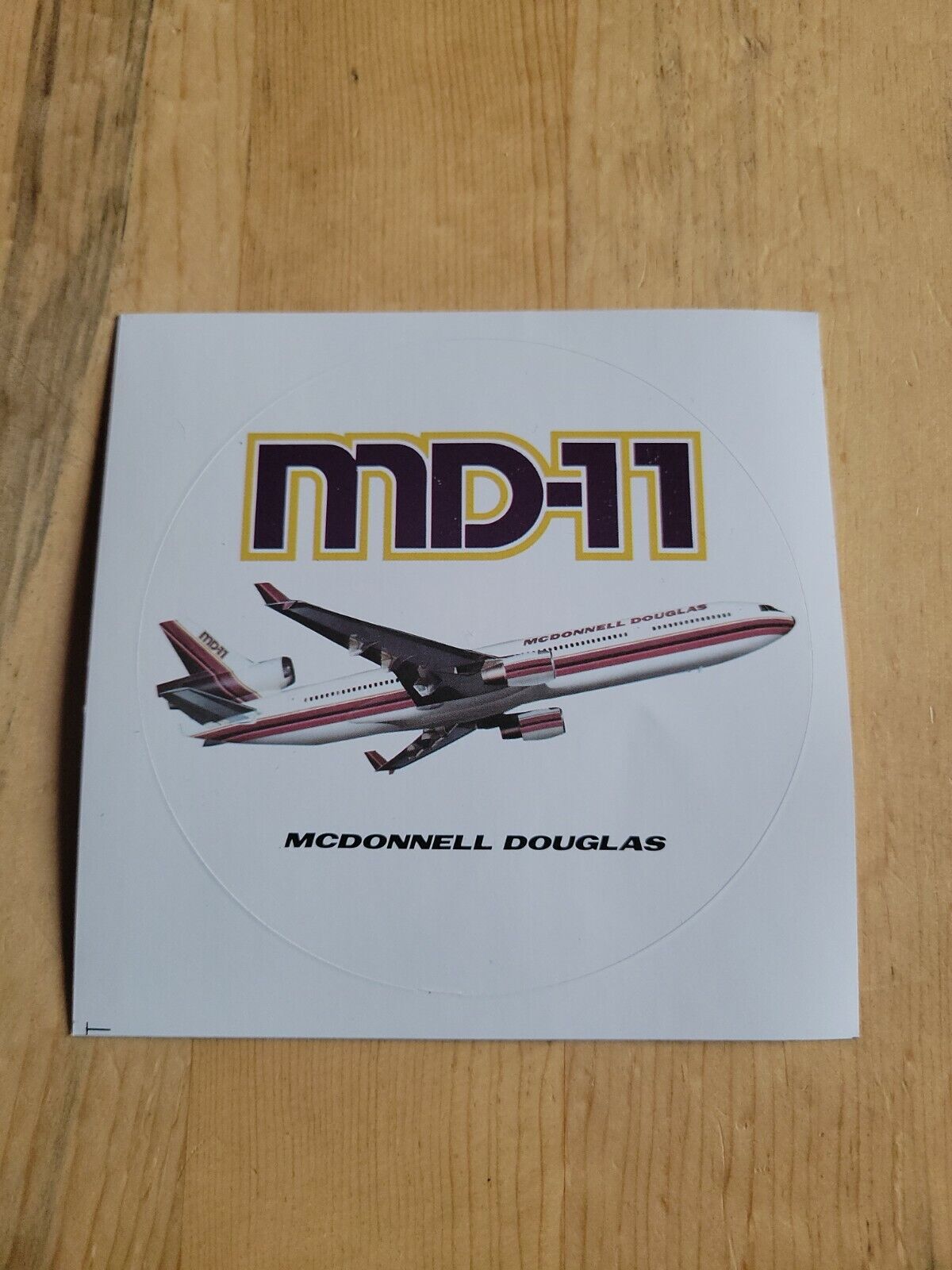 NOS VINTAGE MCDONNELL DOUGLAS MD-11 AIRCRAFT COMPANY COLLECTIBLE STICKER DECAL