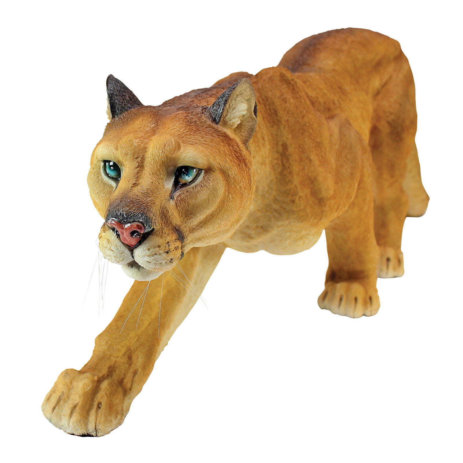 Stalking North American Mountain Cat Sleek Cougar Predator Feline Sculpture