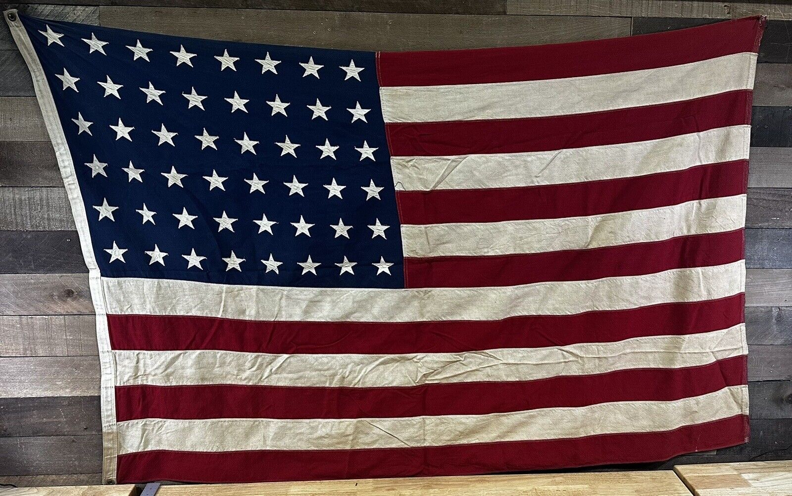 Vintage 1954 48 Star American Flag By A. Mamaux & Son Pittsburgh Pennsylvania