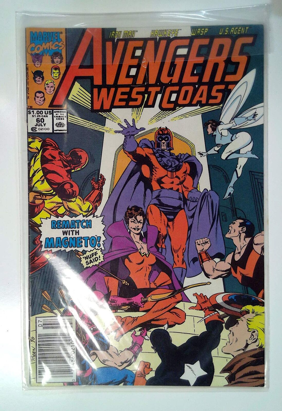 Avengers West Coast #60 Marvel Comics (1990) Newsstand 1st Print Comic Book