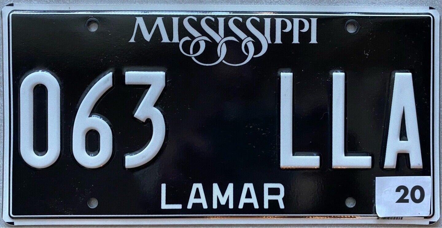 2020 EXPIRED Mississippi License Plate