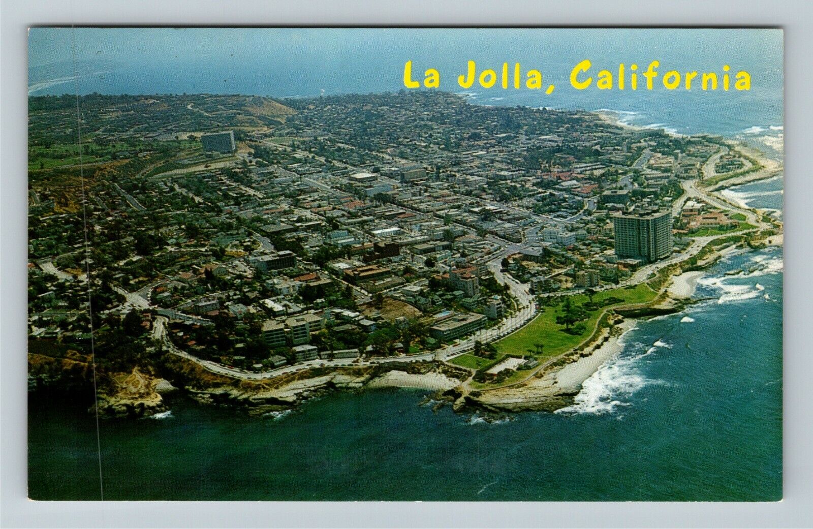 La Jolla CA-California, Aerial, Ocean Front, Vintage Postcard
