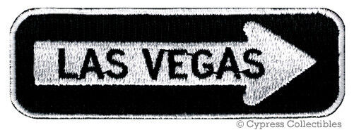 LAS VEGAS ONE-WAY SIGN EMBROIDERED IRON-ON PATCH applique NEVADA SOUVENIR ROAD