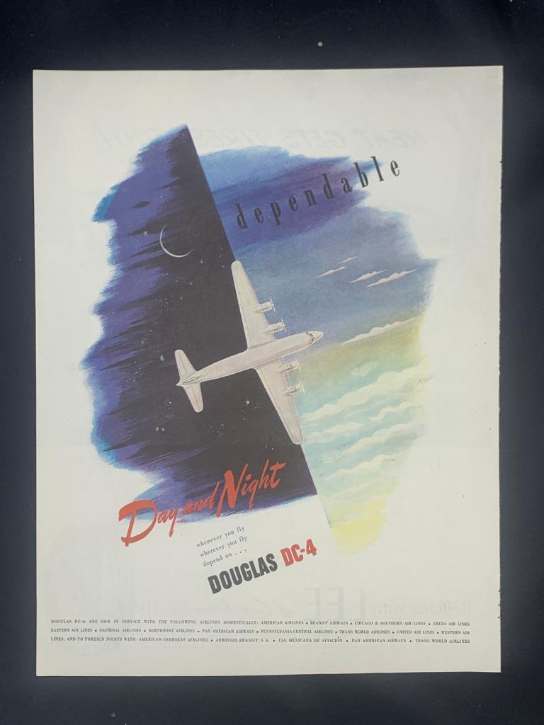 Magazine Ad* - 1946 - Douglas DC-4 AIrplanes