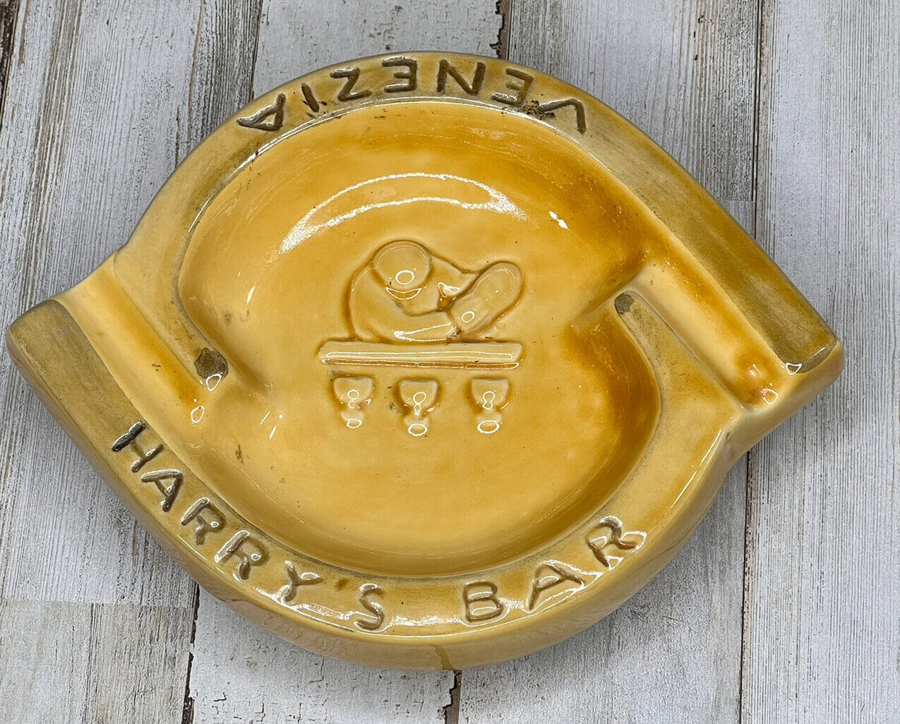 Rare Vintage Harry's Bar Venezia / Venice ceramic ashtray