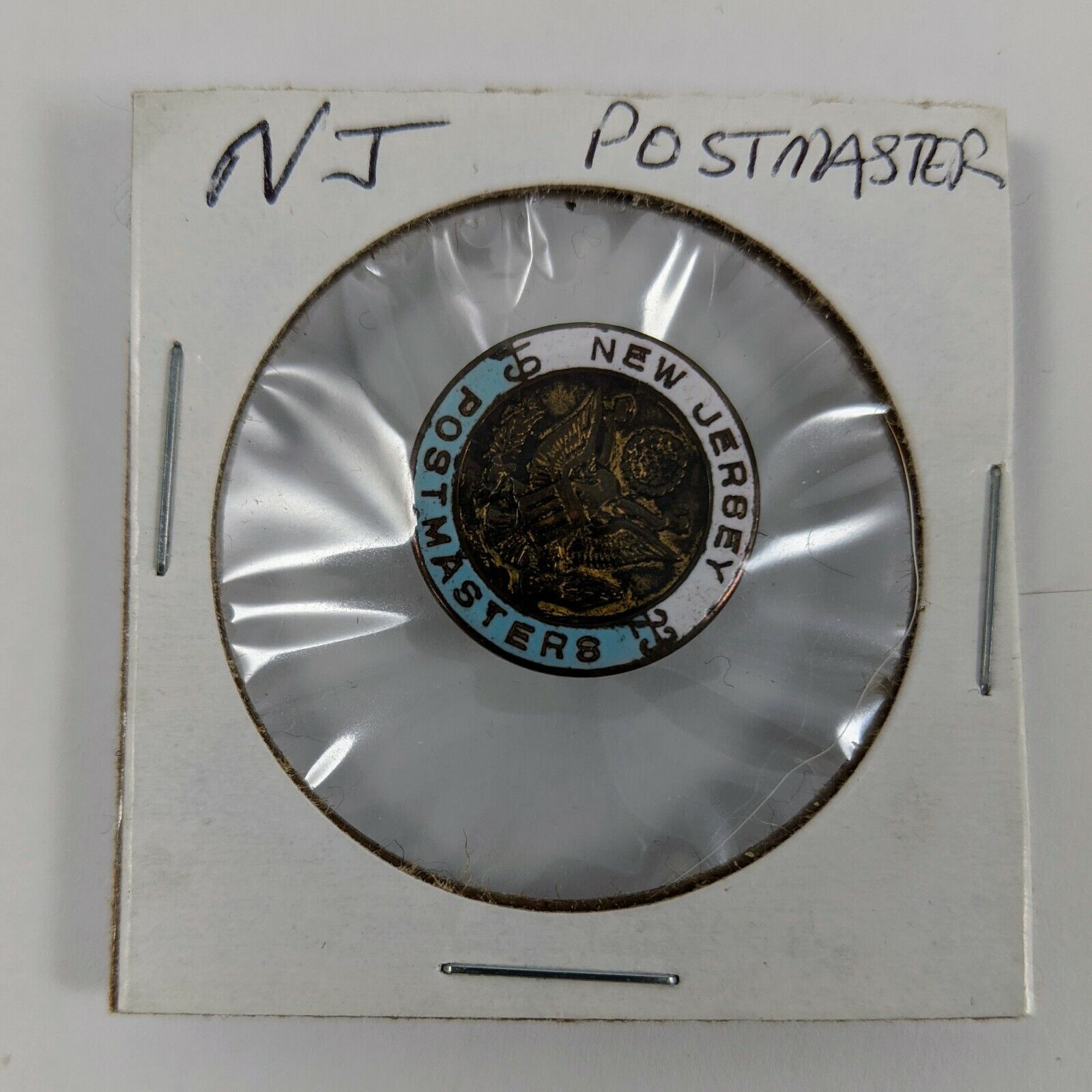 1923 New Jersey NJ Postmasters Button Pin 