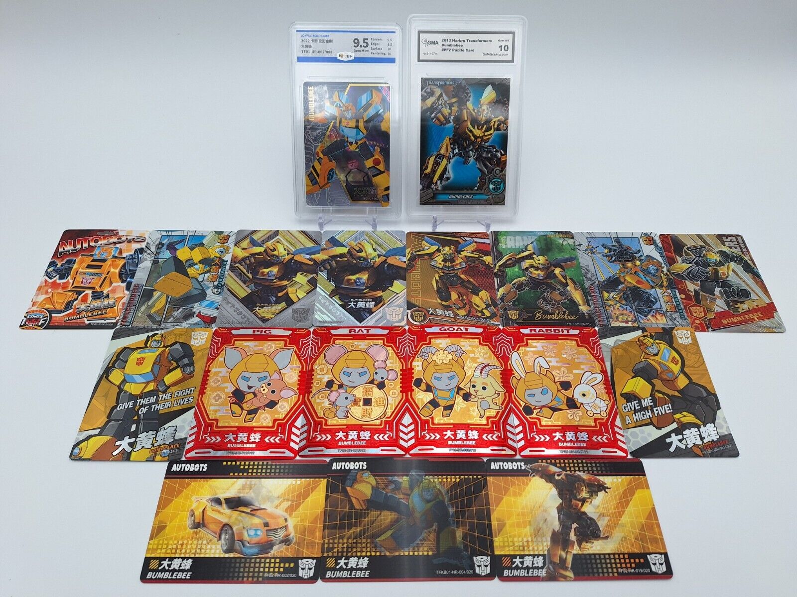Kayou Transformers Bumblebee Card Lot Of 19 Graded UR-PF & R-SR-SSR-UR-SL-HR-BR