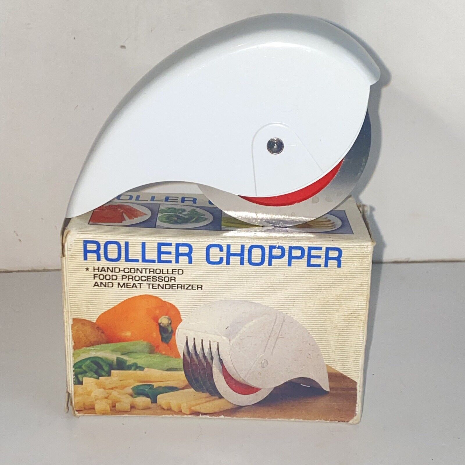 Vintage 1979 Roller Chopper 5 Blade Manual Food Cutter Processor Meat Tenderizer