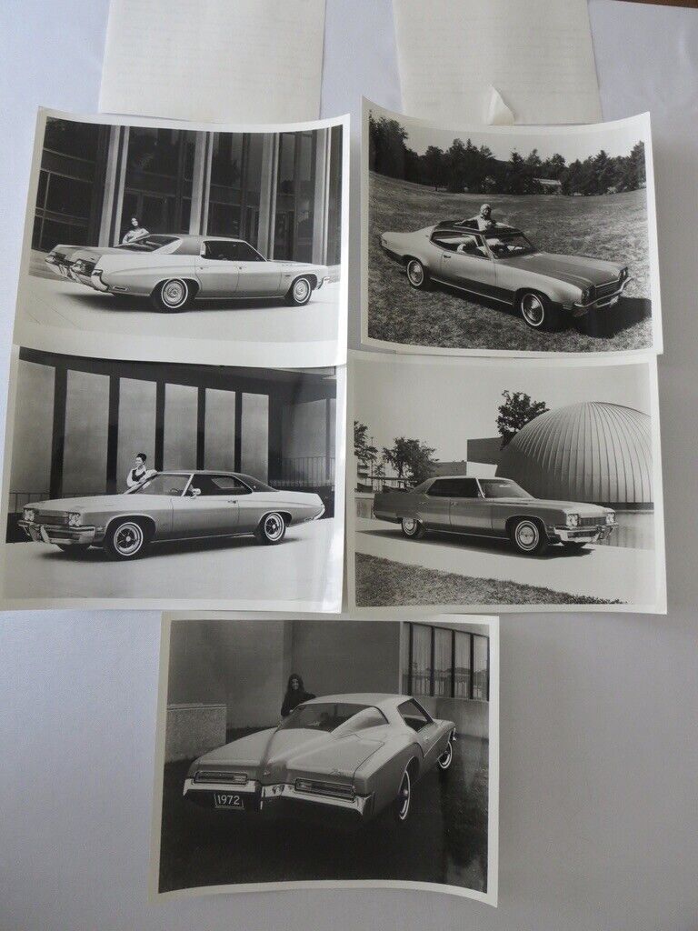 1972 Buick Factory Press Photo Photograph Lot 5 Skylark LeSabre Electra +