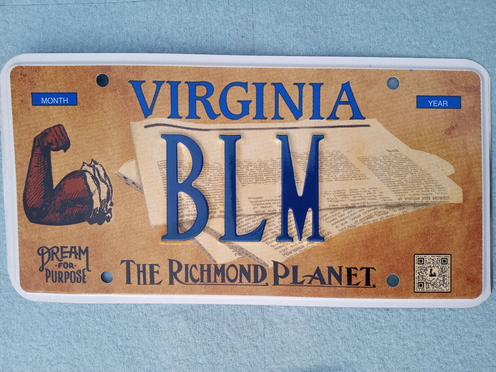 Expired Richmond Virginia DMV Personalized License Plate Tag Black Lives Matter