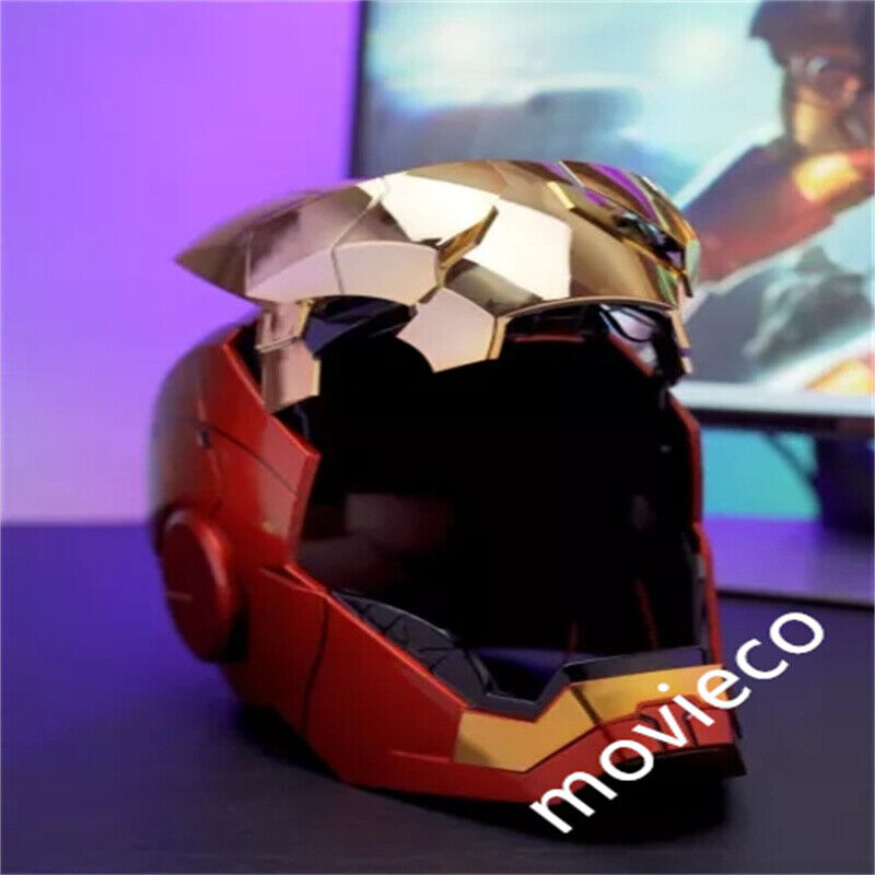 Matte Gold AUTOKING Iron Man MK5 MK7 1:1 Helmet Wearable Voice-control Cos Gift