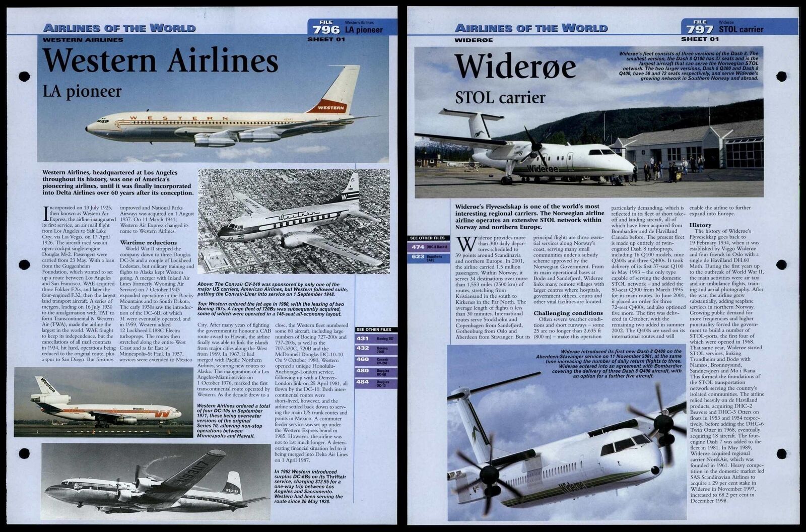 Western Airlines - Wideroe STOL Airlines #796-7 World Aircraft Information Page