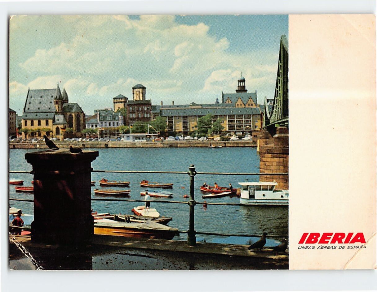 Postcard Iberia, Líneas Aéreas De España, Frankfurt, Germany