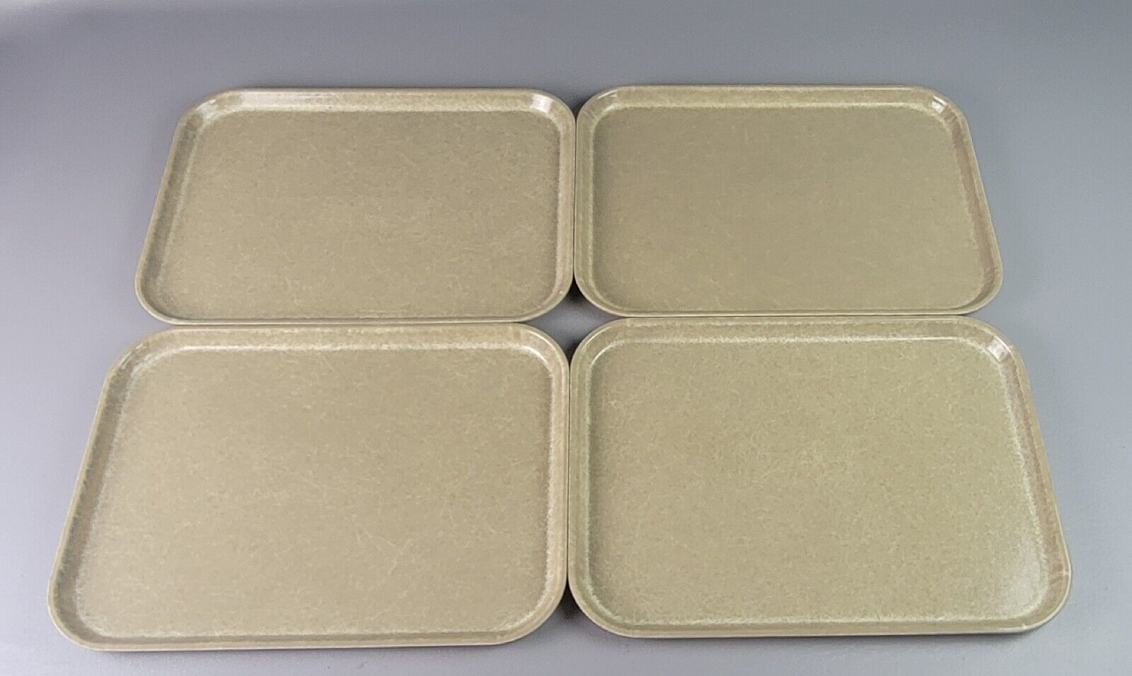 4 Vintage Cambro 15-3 Camtray Beige Cafeteria Lunch Tray 16x12 NSF