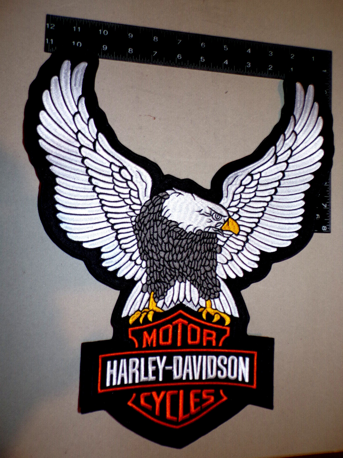 HARLEY DAVIDSON MOTORCYCLE JACKET/VEST IRON/SEW-ON 15 1/2