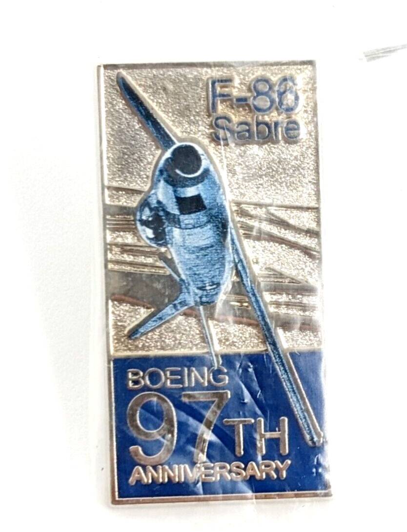 Boeing 97th Anniversary F-86 Sabre Sabrejet Aircraft Pin Aviation Advertise
