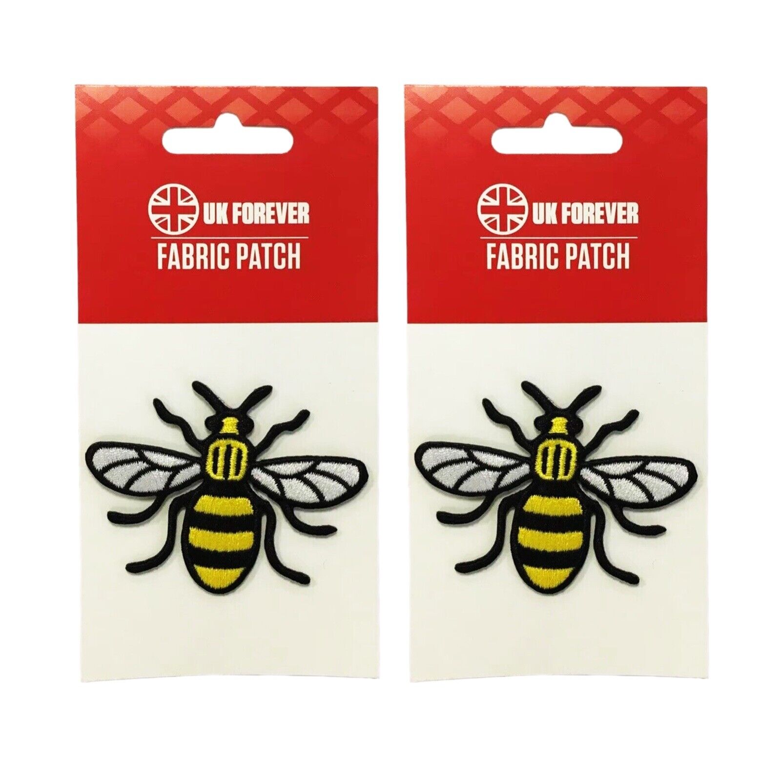 Embroidered BACKPACKERS Manchester Bee Patch x 2 - SEW OR Iron ON PATCH NEW