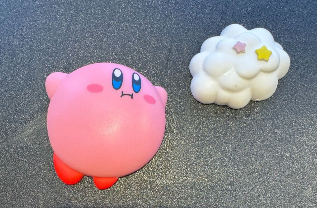 Nintendo Pastel Kawaii Cute Kirby Magnet Set with Cloud, Kirby's Dream Land