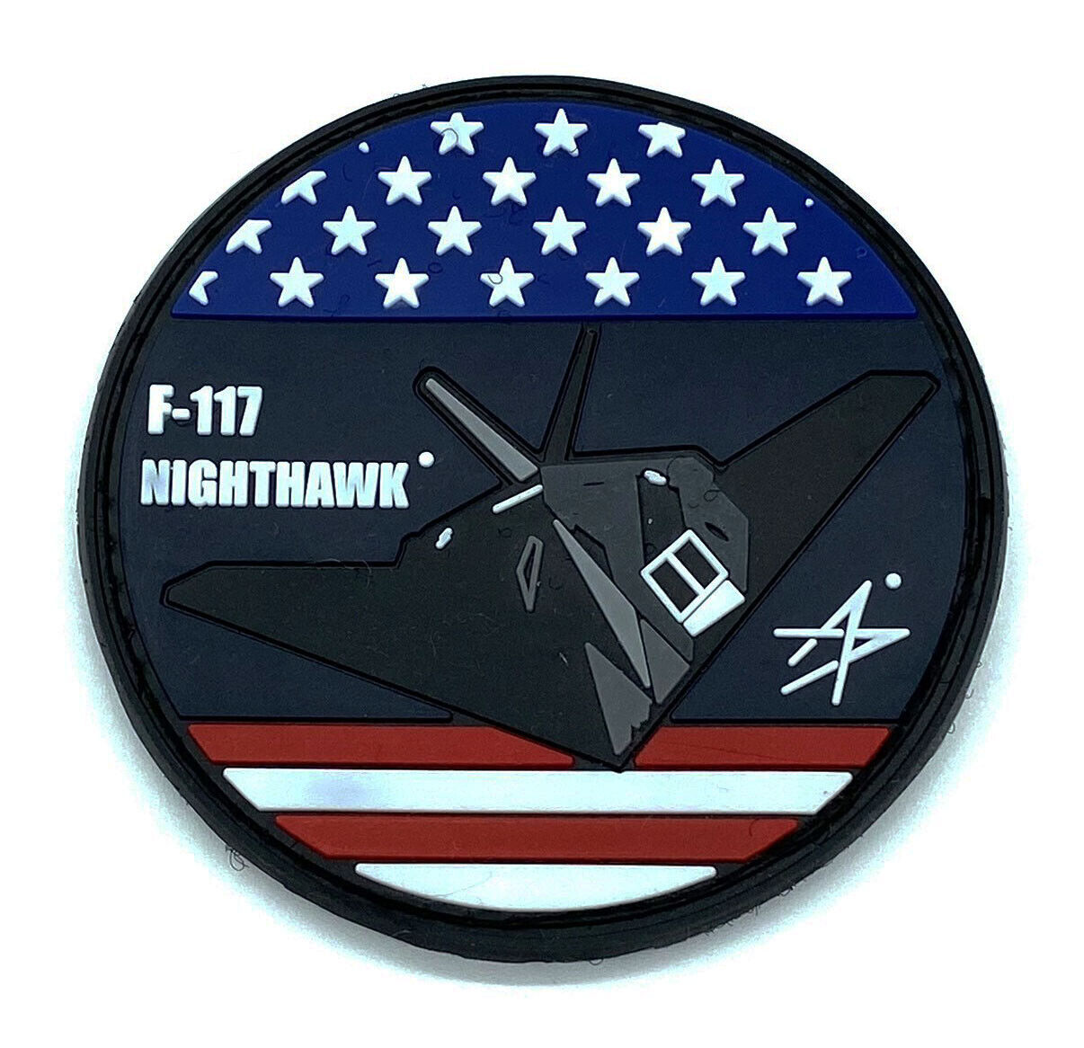 Lockheed Martin® F-117 Nighthawk® Flag 3 in PVC  Shoulder Patch