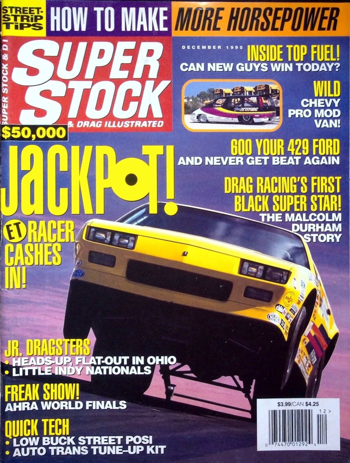SUPER STOCK & DRAG ILLUSTRATED MAGAZINE, DECEMBER 1995 VOLUME 22 NUMBER 12